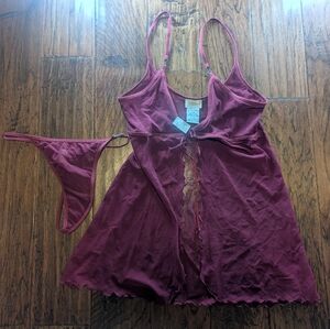 La Senza Vintage Red Lingerie Set